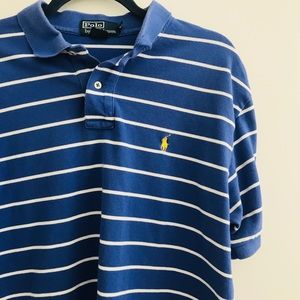 Blue and white striped Polo by Ralph Lauren